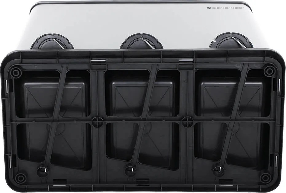Caixote lixo Separador de lixo 54 litros (3 x 18 L) Prateado + Preto