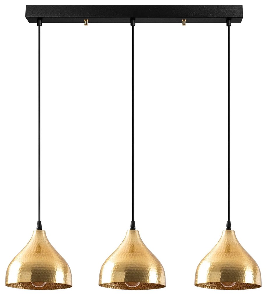 Candeeiro Suspenso Tattoo – Dourado – 68 x 18 cm