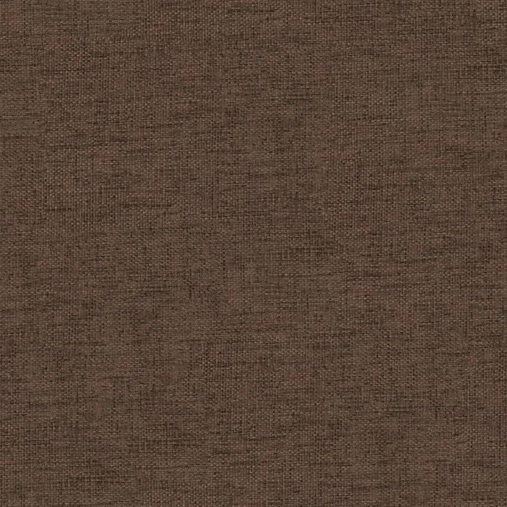 Apoio de pés 60x60x36 cm tecido/couro artificial castanho