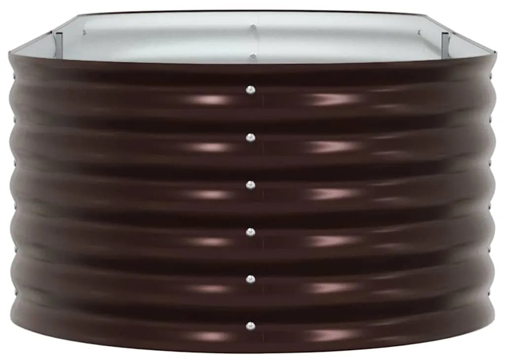 Canteiro Elevado para Jardim Castanho vidaXL 240x80x44 cm em Aço Galva