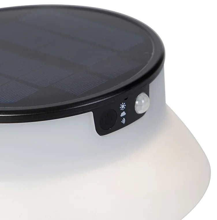 Lâmpada de exterior preta com LED e dimmer IP55 solar - Felice Moderno