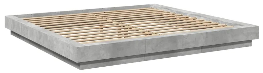 Estrutura de cama 200x200 cm derivados de madeira cinza cimento