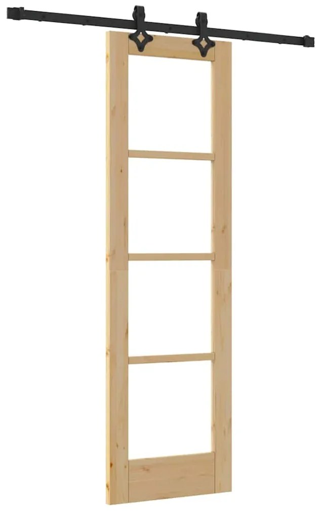 Conjunto de Porta Deslizante vidaXL com Hardware 61x198.5 cm Pinho Sól