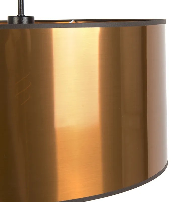 Candeeiro de suspensão Art Déco branco com cúpula em cobre 50 cm - Combi 1 Moderno