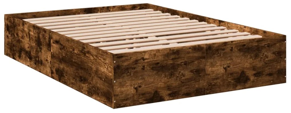 Estrutura de cama 135x190 cm derivados madeira carvalho fumado