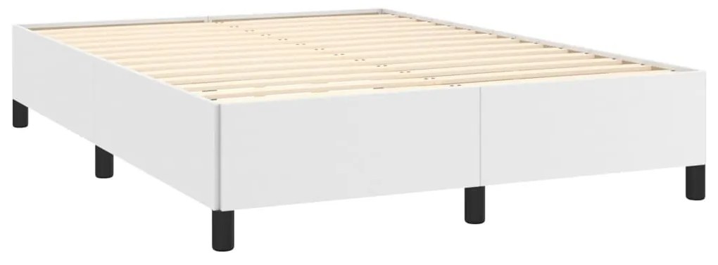 Estrutura de Cama Salu em Couro Artificial Branco - 140x190 cm - Desig