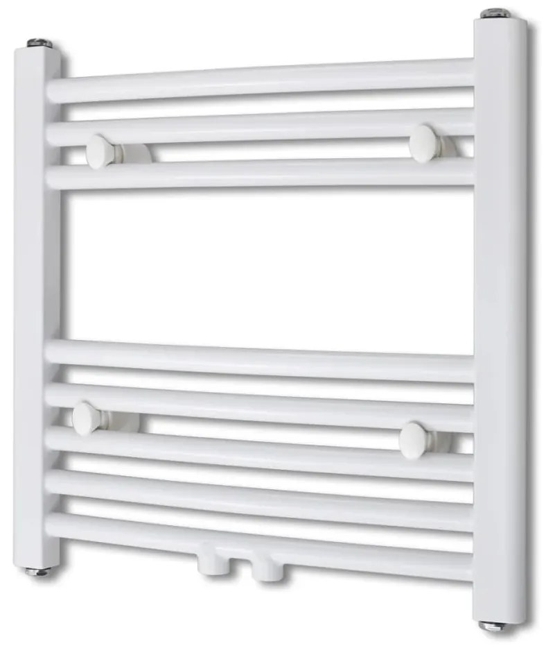140848 vidaXL Aquecedor toalhas banheiro curvo 480 x 480 mm conector lateral e centro