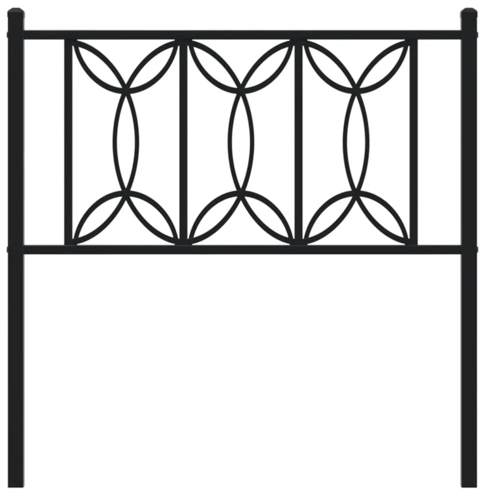 Cabeceira de cama 75 cm metal preto