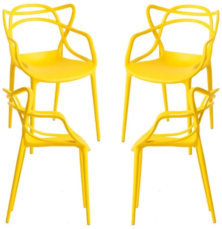 Pack 4 Cadeiras Korme - Amarelo
