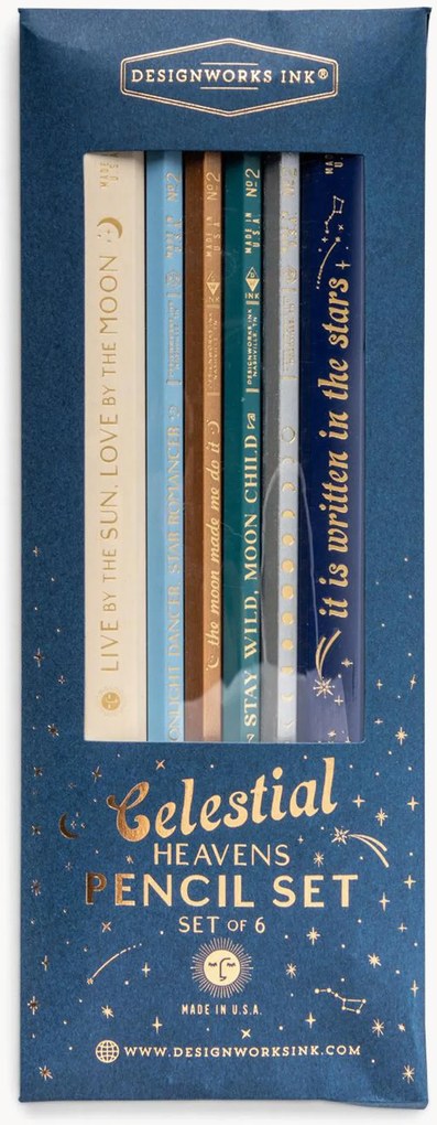 Lápis Celestial Heavens, conjunto de 6