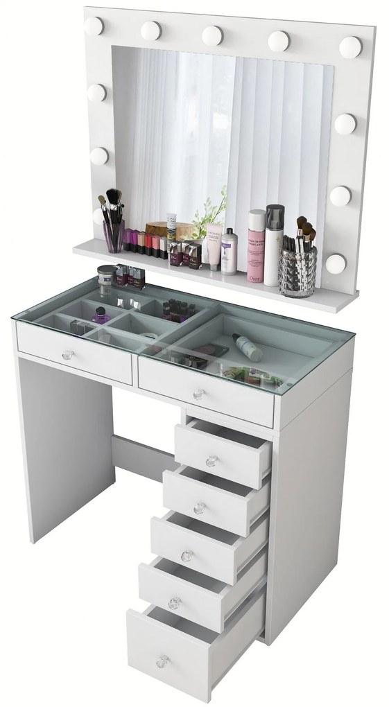 Mesa de Maquilhagem BJ117 – Branco – 90x79,8x44,5 cm