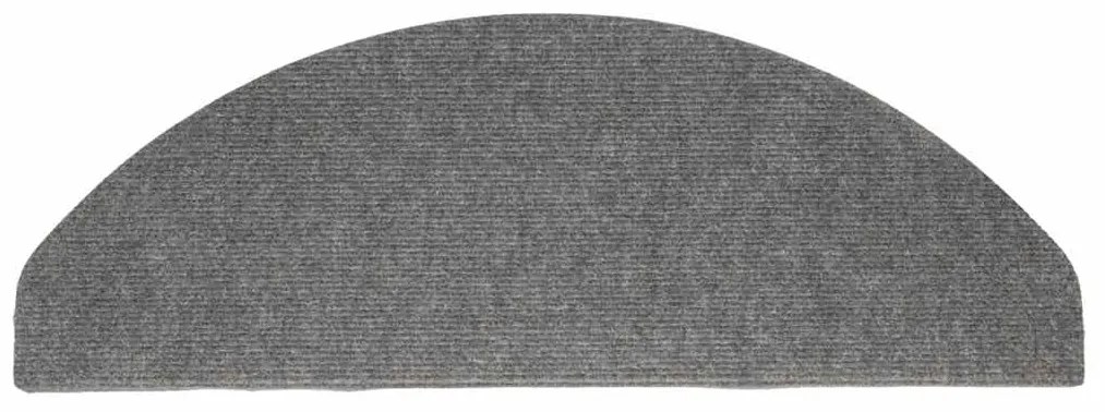 Tapetes de escada adesivos 30 pcs 65x22,5x3,5 cm cinzento