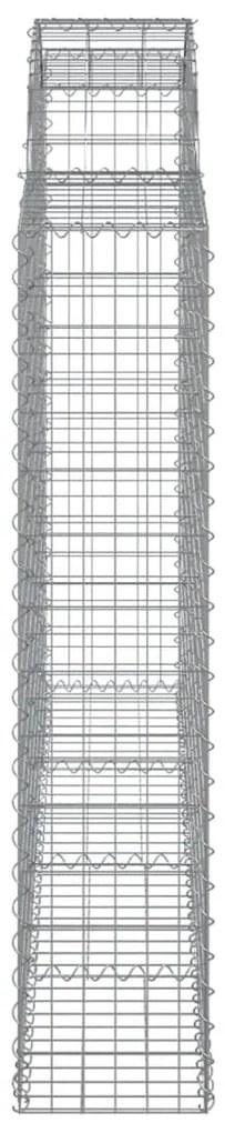 Cestos gabião arqueados 8pcs 200x30x140/160cm ferro galvanizado