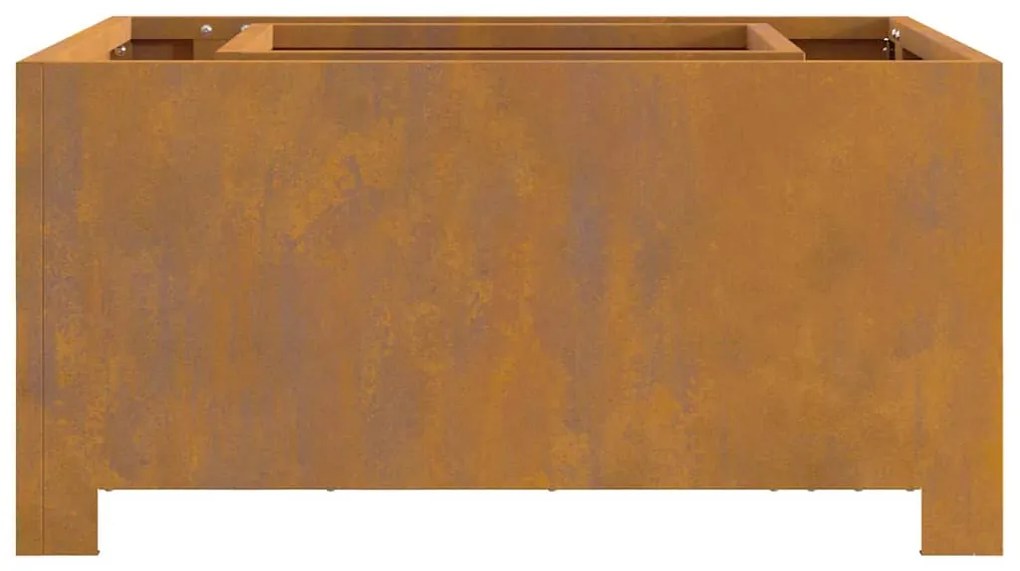 Fogo de Chão Quadrado 60x60x30 cm Aço Envelhecido