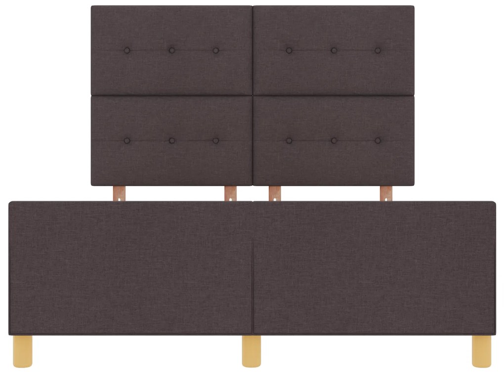 Cama vidaXL Marrom Escuro 160x200 cm em Tecido