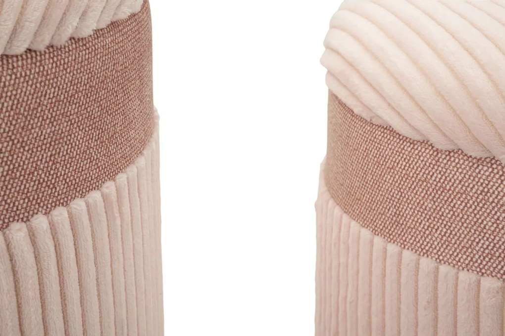 PUFE C/CAIXA 3 PEÇAS Ø 40,5X49,5-35X42-31X38 CM ROSA