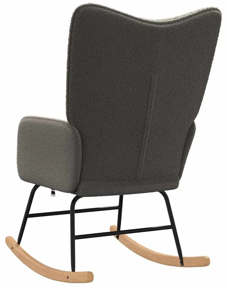Cadeira Relaxante vidaXL Cinza Escuro em Tecido Lã Curly