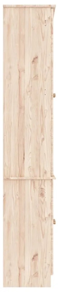Expositor c/ portas de vidro ALTA 77x35x186,5 cm pinho maciço