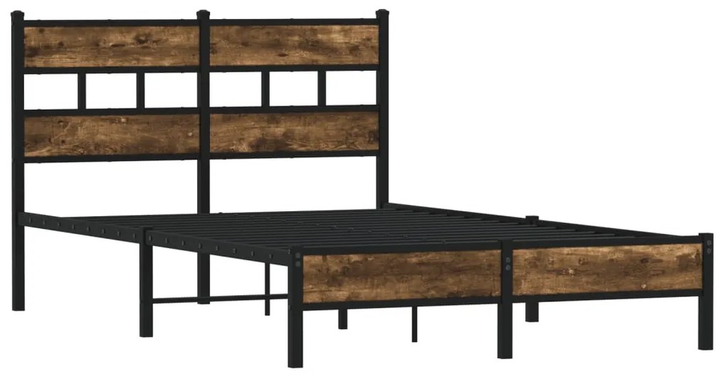 Cama sem colchão com cabeceira 120x200 cm carvalho sonoma