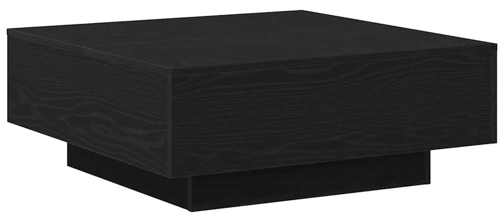 Mesa de Centro vidaXL Preta em Carvalho 80x80x31 cm em Madeira Revesti