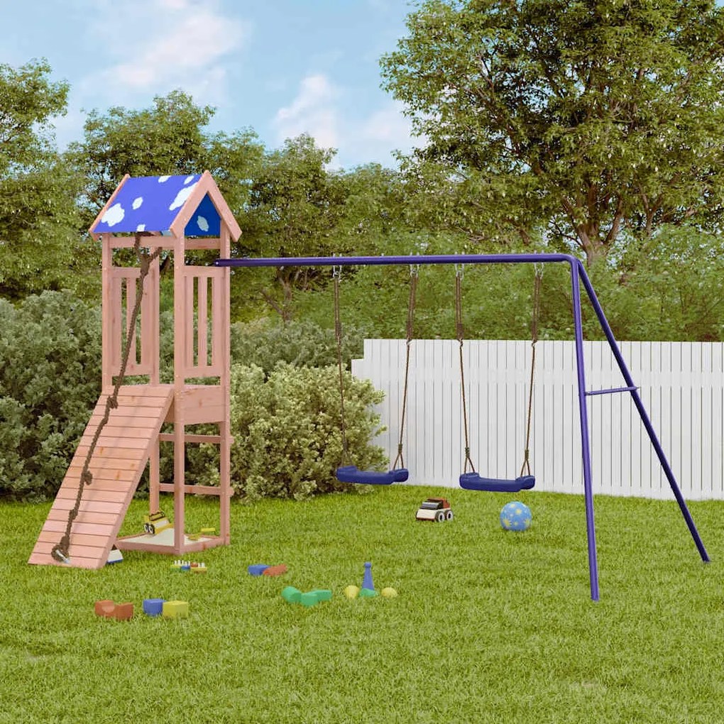 vidaXL Conjunto de brincar para exterior madeira de douglas maciça