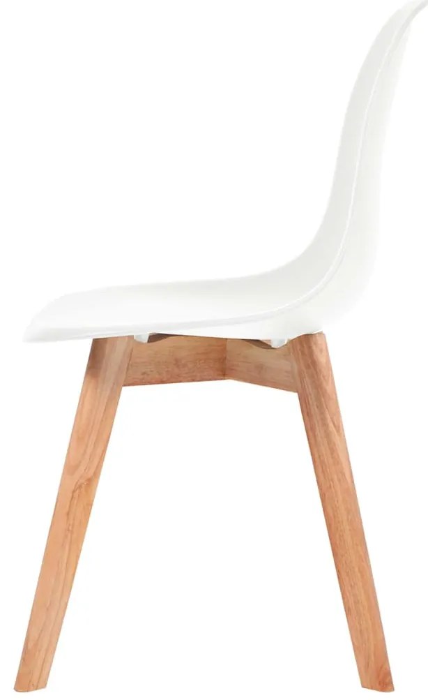 Cadeiras de jantar 4 pcs plástico branco