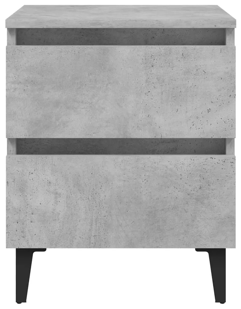 Mesas de cabeceira 2 pcs derivados de madeira cinza cimento