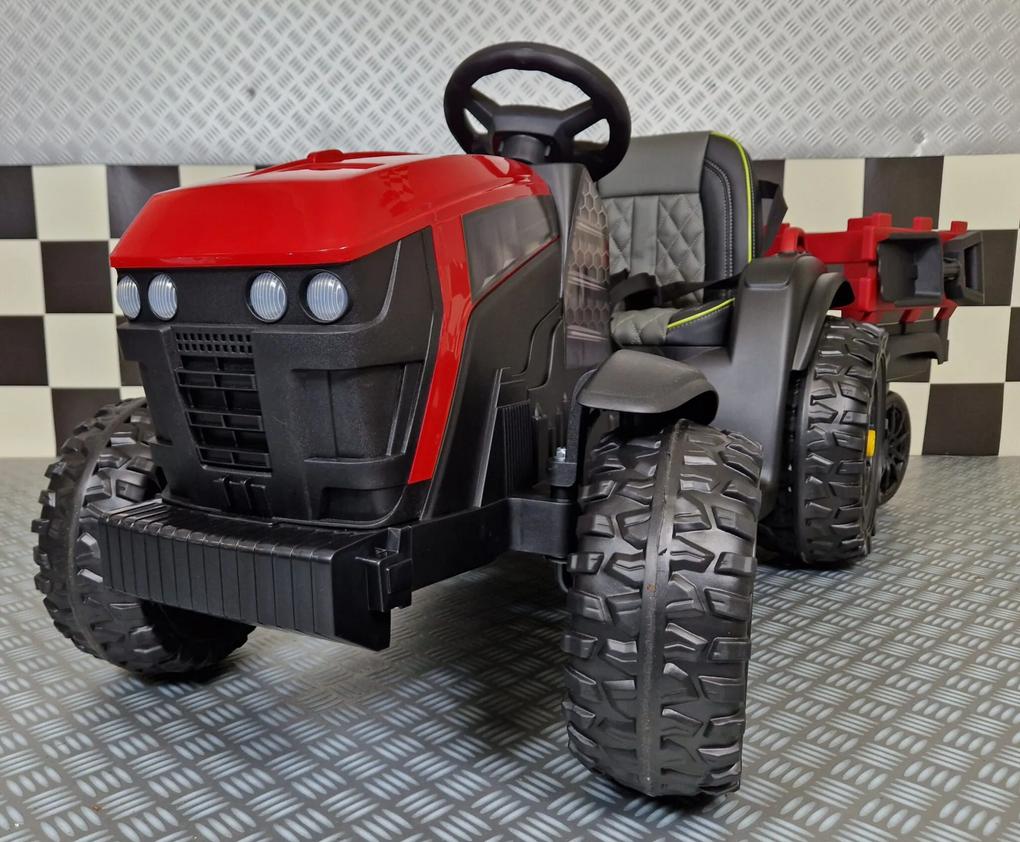 Trator elétrico crianças 12V tractor Farmer Vermelho Com controlo remoto
