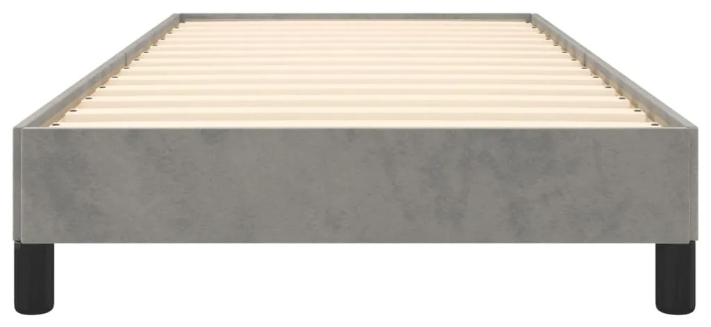 Estrutura de cama sem colchão 90x190 cm veludo cinzento-claro