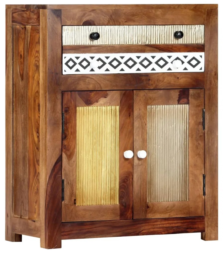 Móvel lateral 60x30x75 cm madeira de acácia maciça