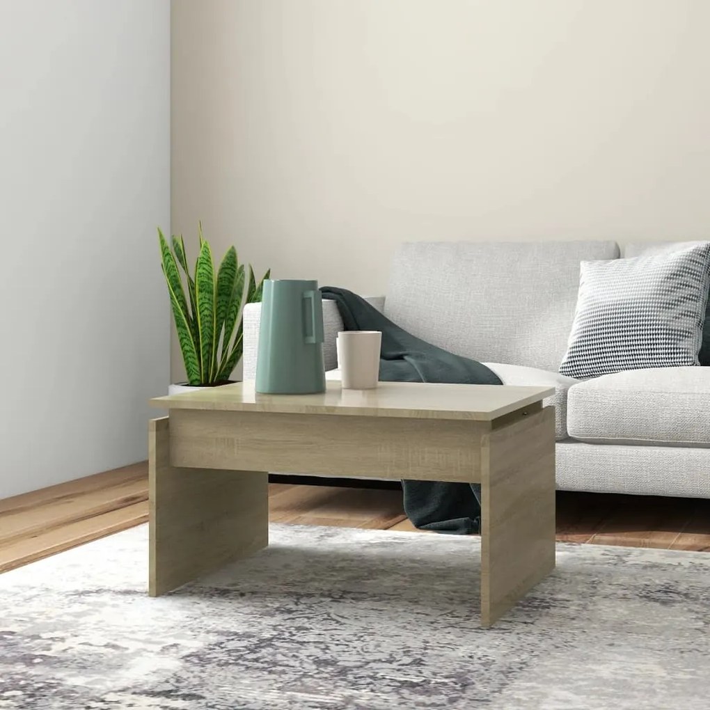Mesa de centro 68x50x38 cm derivados de madeira carvalho sonoma