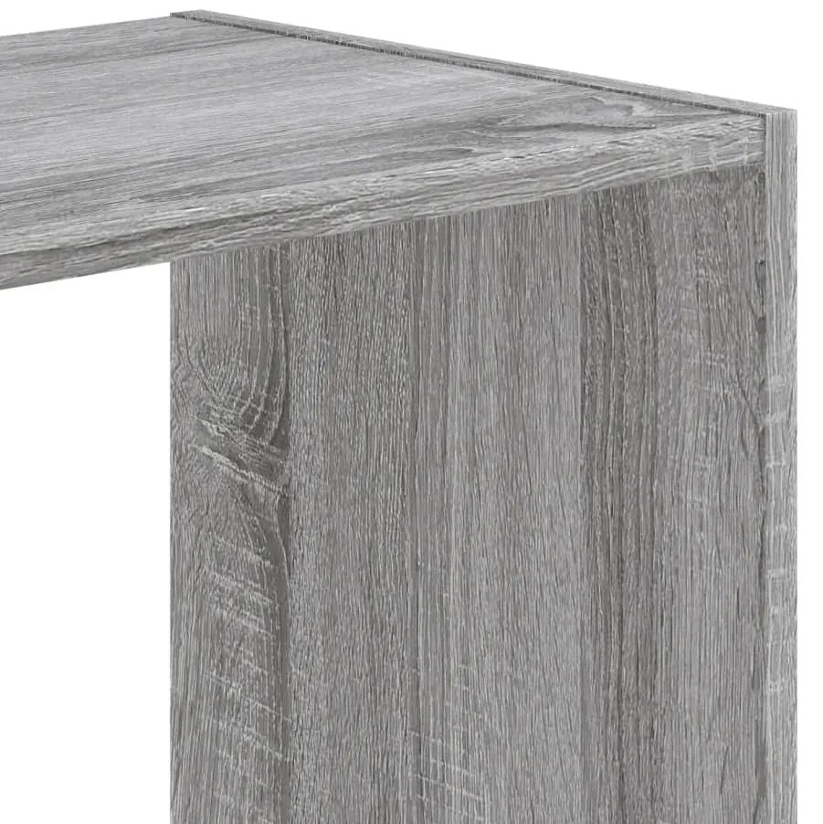 Estante 102x32x108 cm derivados de madeira cinzento sonoma
