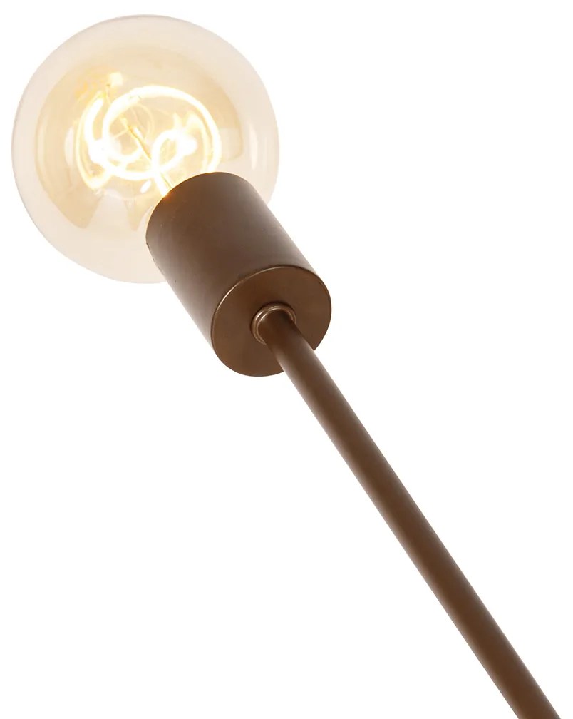 Candeeiro suspenso industrial bronze escuro 6 luzes - Sydney Industrial