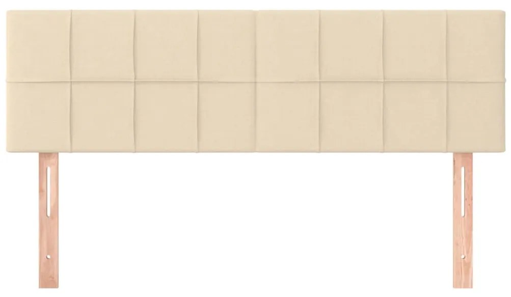 Cabeceira de cama 2 pcs tecido 72x5x78/88 cm creme