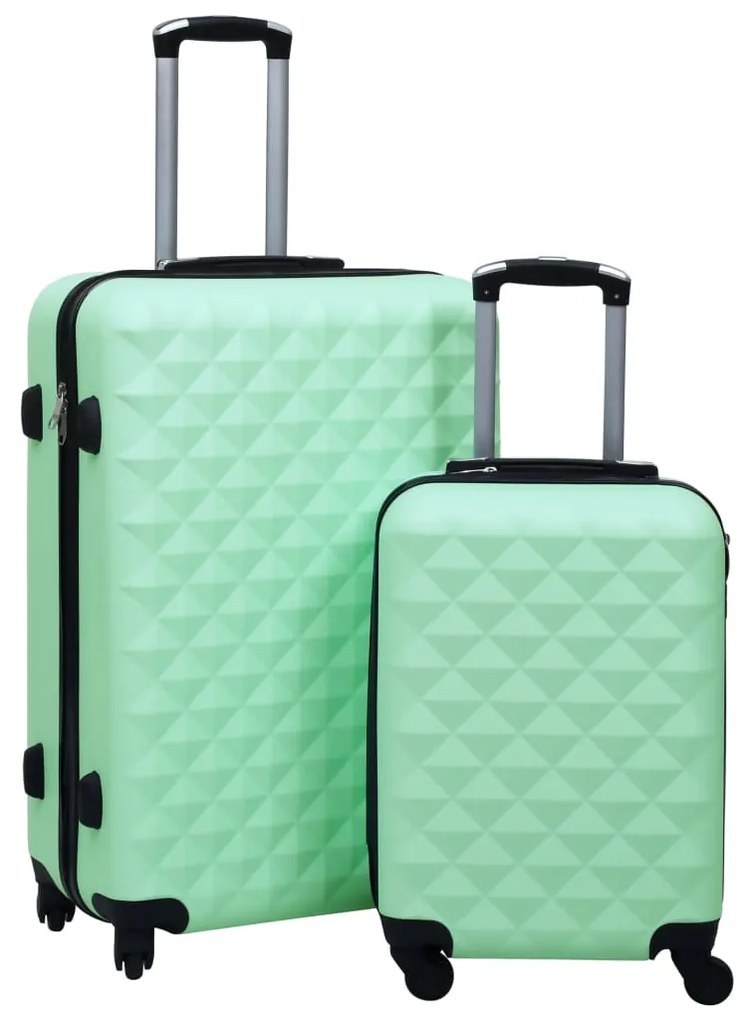 vidaXL Conjunto de tróleis estojo rígido 2 pcs ABS verde hortelã