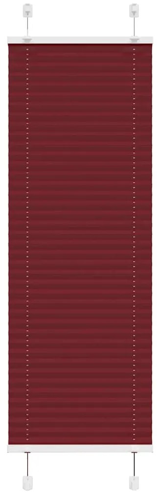 Plissado Cego Bordéus Vermelho 40x100 cm Largura Tecido 39,4 cm