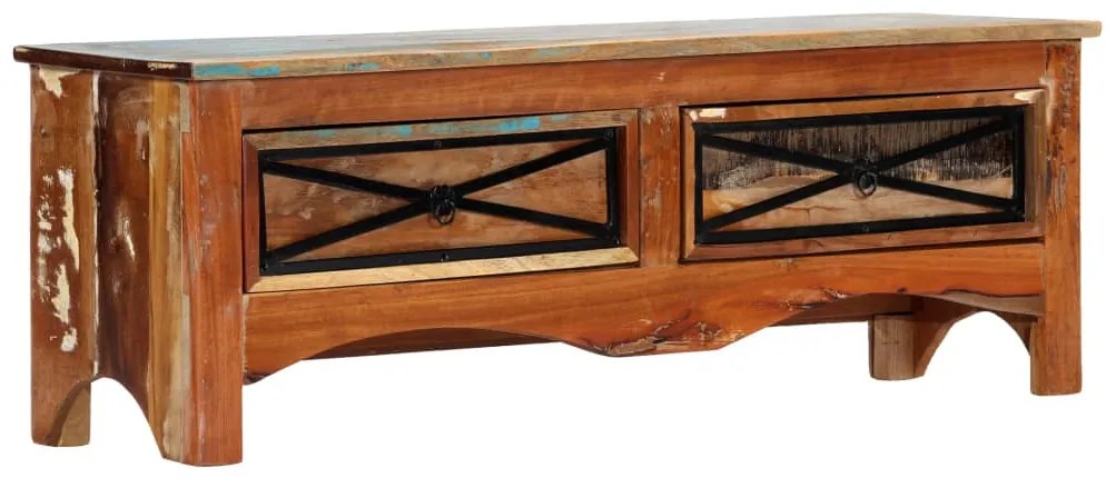 vidaXL Móvel de TV 120x30x40 cm madeira recuperada maciça