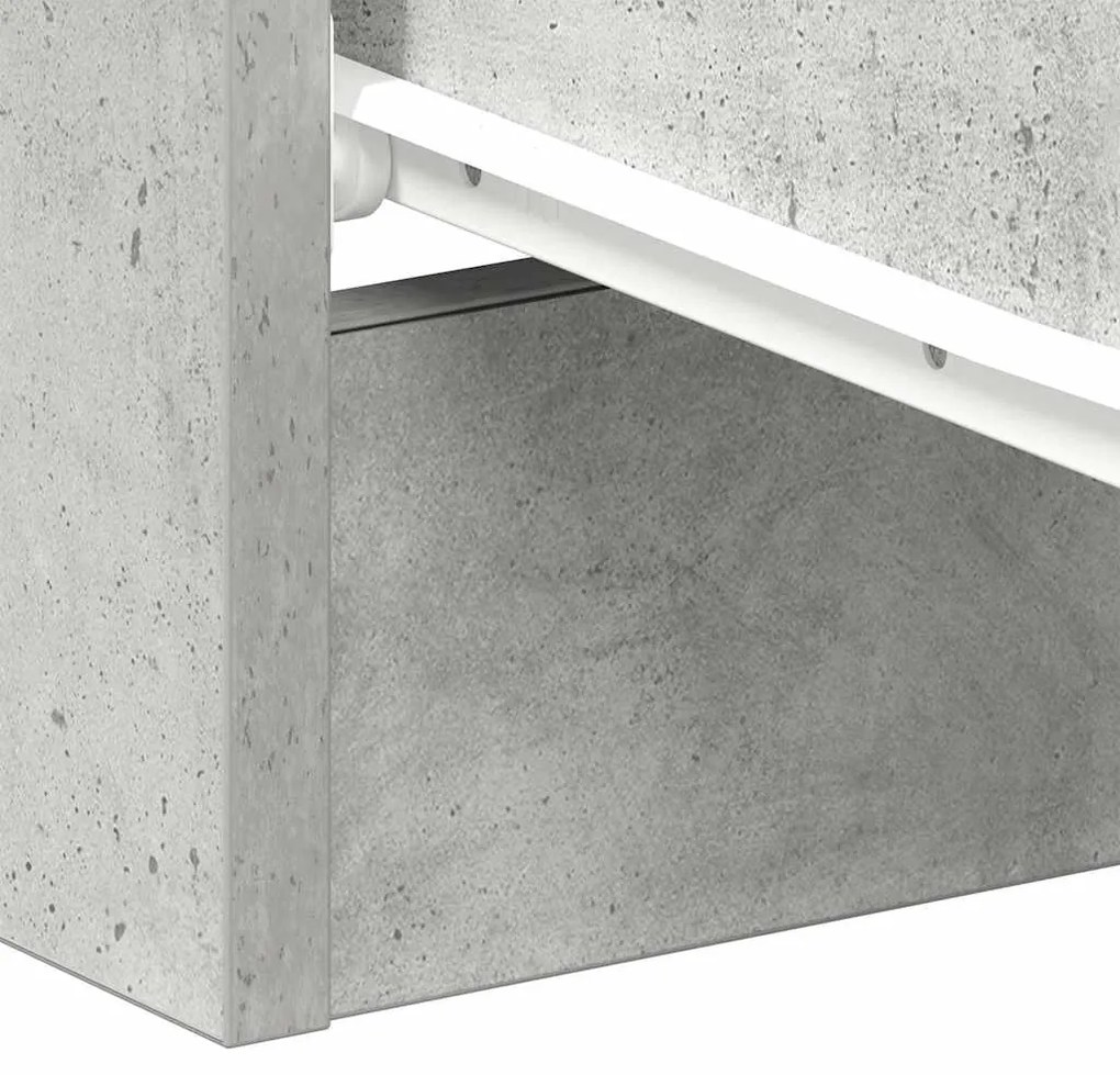 Mesas cabeceira 2pcs 38x35x56cm derivados madeira cinza cimento