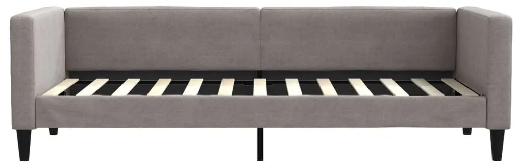 Sofá-cama com colchão 80x200 cm tecido cinzento-acastanhado