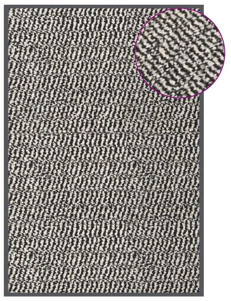 vidaXL Tapete de entrada tufado 60x90 cm castanho-claro