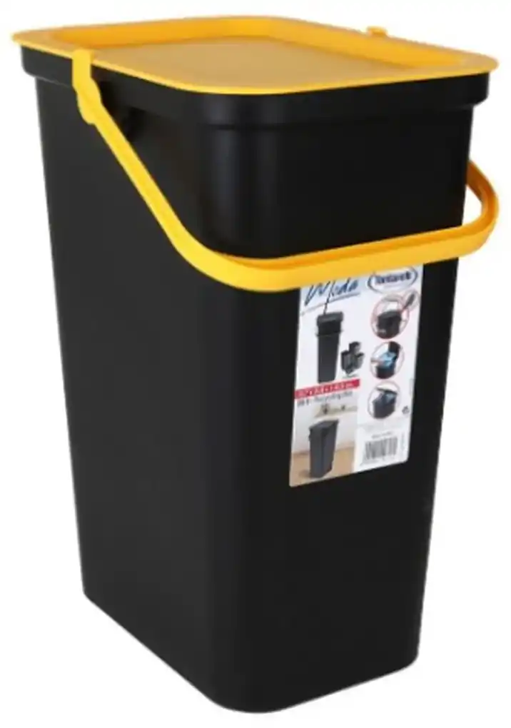vidaXL Caixote do lixo para reciclagem com pedais 54 L aço inoxidável