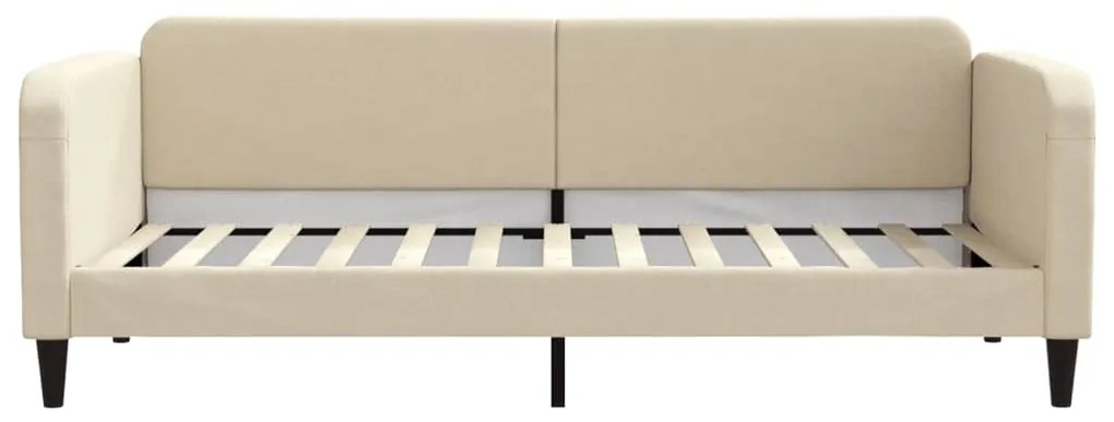 Sofá-cama com gavetão 90x200 cm tecido cor creme