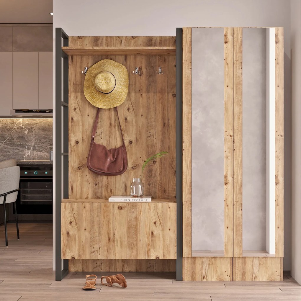 Hall Stand ML17 – Pinho Atlântico – 90x180x34 cm