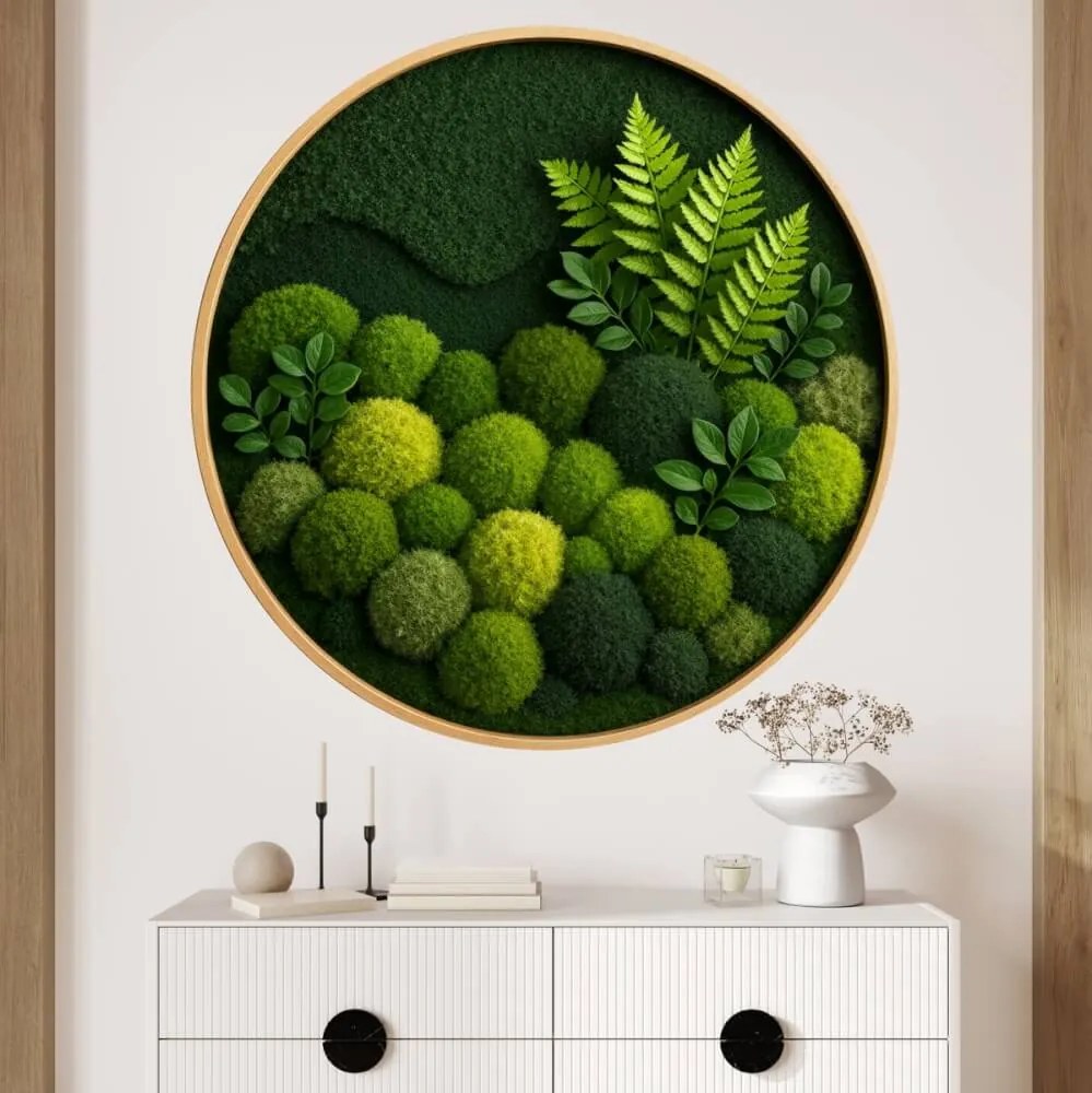 Autocolante musgo com feto - efeito 3D