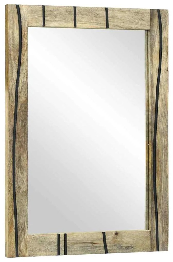 vidaXL Espelho de banheiro com espelho Castanho 50 x 2.5 x 70 cm