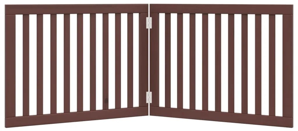 Portão para cães dobrável 2 painéis 160 cm álamo castanho