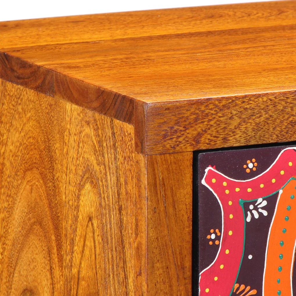 Mesa de Cabeceira 35x30x40 cm Madeira Maciça Acácia