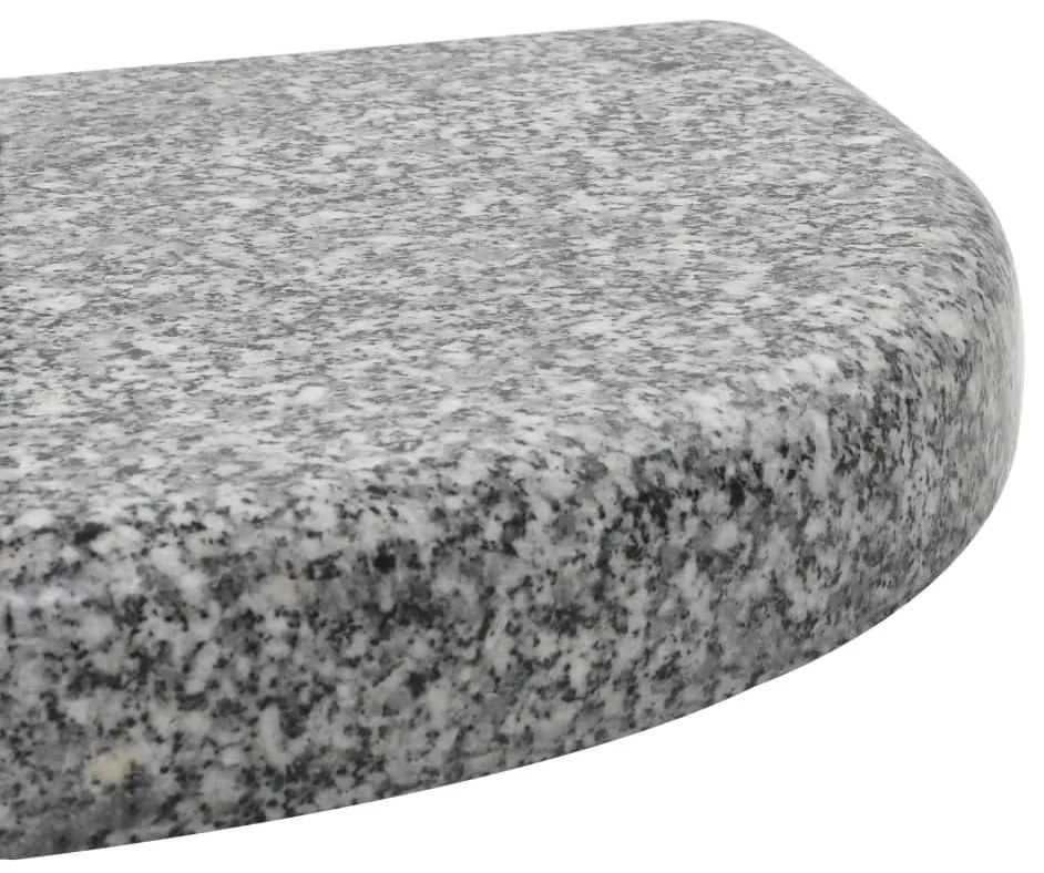Base de guarda-sol semicircular granito 10 kg cinzento