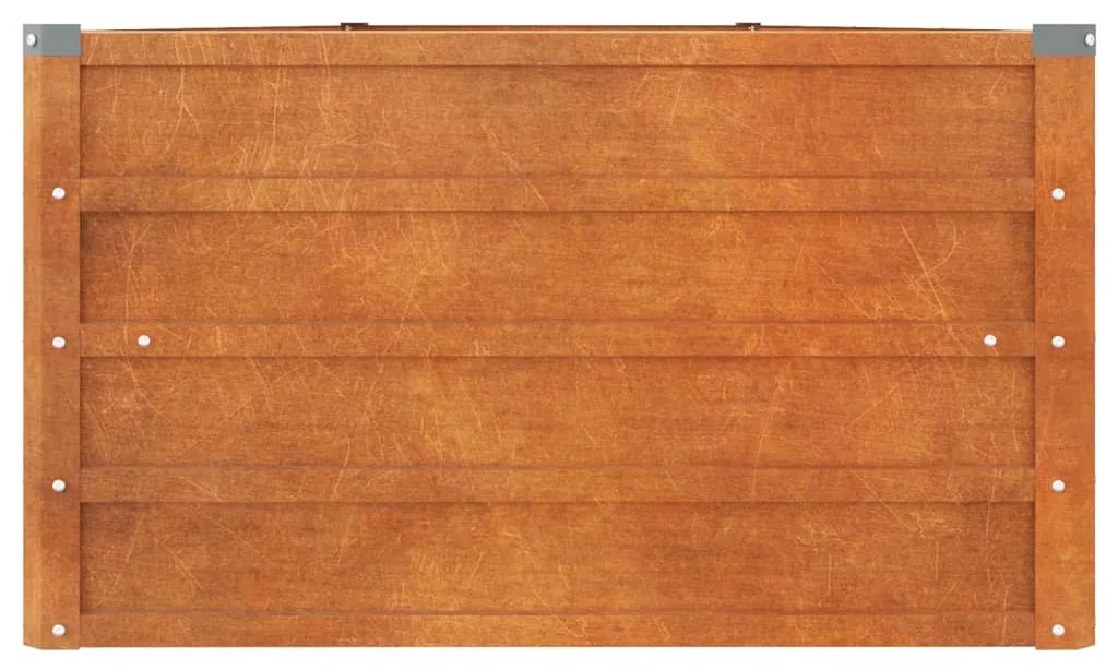Canteiro de jardim 400x80x45 cm aço corten cor enferrujado