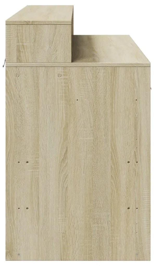 Secretária luzes LED 120x55x91cm deriv. madeira carvalho sonoma